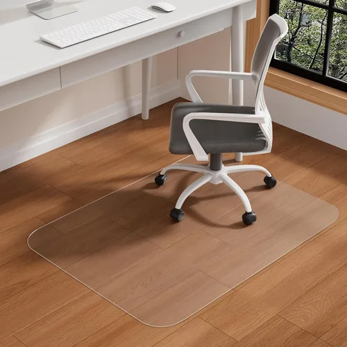 Tonaus Tapete para silla de oficina de 30 x 48 pulgadas, tapete para silla para suelo de madera dura, protector de suelo de PVC transparente para el