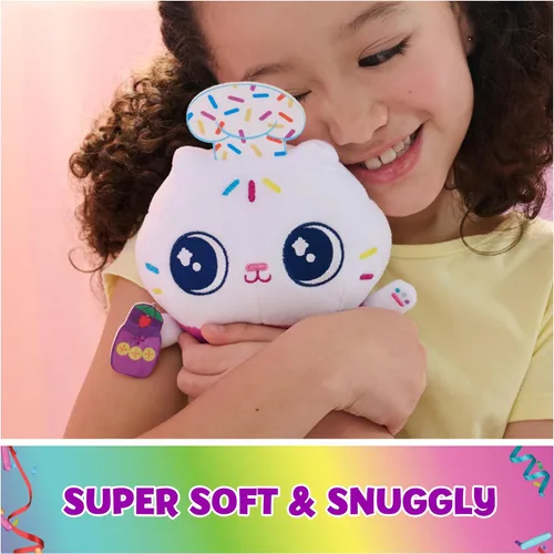 Miniatura 2 de DreamWorks GABBY'S Dollhouse, Serie Celebration Peluches Cakey Cat de 6 Pulgadas de Alto, Juguetes de Animales de Peluche para Niños y Niñas de 3