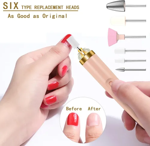 Miniatura 5 de 6 unidades de repuesto para limas de uñas compatibles con kit de uñas Finish Touch Flawless