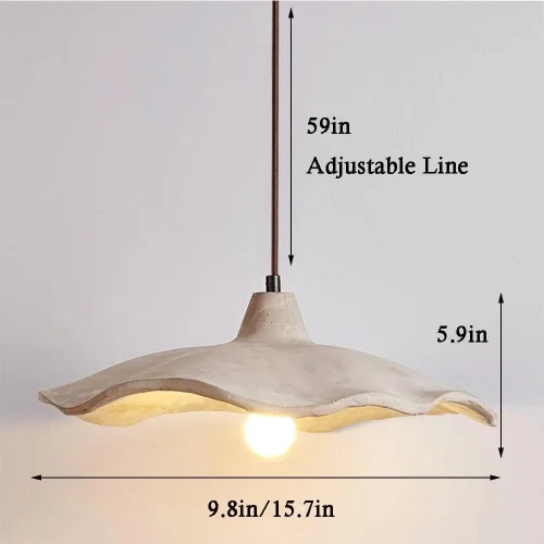 Miniatura 4 de Nordic Large Pendant Lights, Modern Gray Concrete Shade Hanging Pendant Lamp, Vintage Farmhouse Industrial Chandelier for Kitchen Island Dining Room