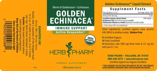 Miniatura 8 de Herb Pharm Extracto líquido orgánico certificado de equinácea dorada para el apoyo del sistema inmunológico - 4 onzas