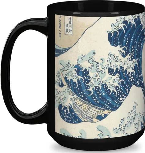 Miniatura 8 de Great Wave Off Kanagawa - Taza de café (20 onzas), color blanco