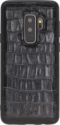 Miniatura 277 de Venito Lucca - Funda de piel compatible con Samsung Galaxy Note 10 (6,3 pulgadas), extra segura, con cubierta trasera acolchada, cocodrilo negro