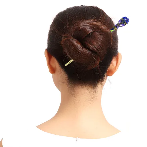 Miniatura 2 de Fashion & Lifestyle 2 unidades de decoración para el cabello, palillos de pelo de estilo tradicional chino, chal, púas, tenedores de fotos