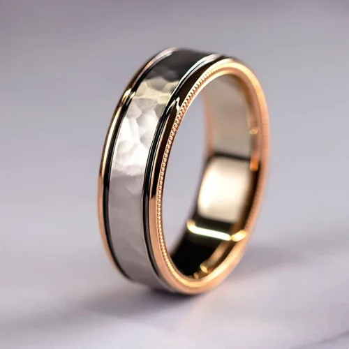 Miniatura 5 de Engagement rings for couples set,3 pc His and Her Wedding Ring Set, Hypoallergenic Rose Gold Ring Set, Cubic Zirconia Bride Promise Rings Set