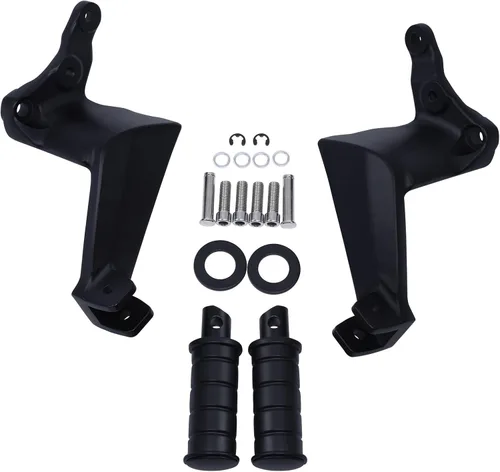 Miniatura 7 de TCT-MOTORPARTS Estriberas de pasajero Pedales Reposapiés de montaje para Boardwalk High Ball Victory Vegas Gunner Highball Kingpin Boardwalk Negro