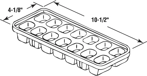 Miniatura 2 de Prime-Line MP10513 Bandejas de plástico estándar para cubitos de hielo (paquete de 5)