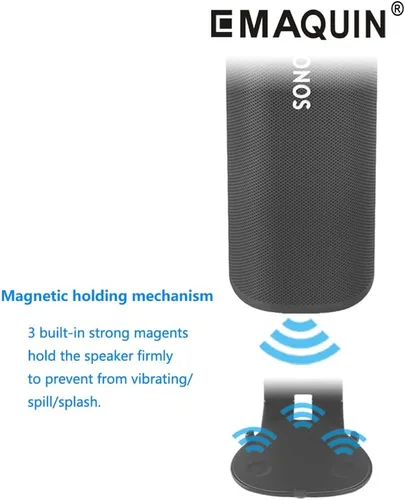 Miniatura 3 de Soportes de pared para Sonos Roam, 2 unidades, sin taladros, metal resistente, acabado de pintura, fácil instalación, compatible con Roam, Roam 2