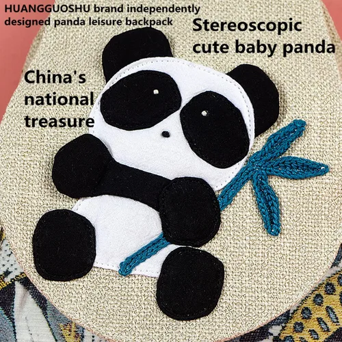 Miniatura 2 de HUANGGUOSHU Mochila de algodón tejida de algodón bohemio con bordado de lona estilo bohemio con múltiples bolsillos retro linda mochila cartera