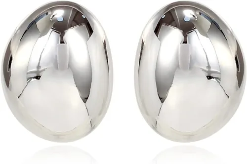 Miniatura 32 de KELMALL Aretes tipo argolla de oro de 14 quilates para mujer, hipoalergénicos, gruesos, redondos, no se deslustra, para orejas sensibles