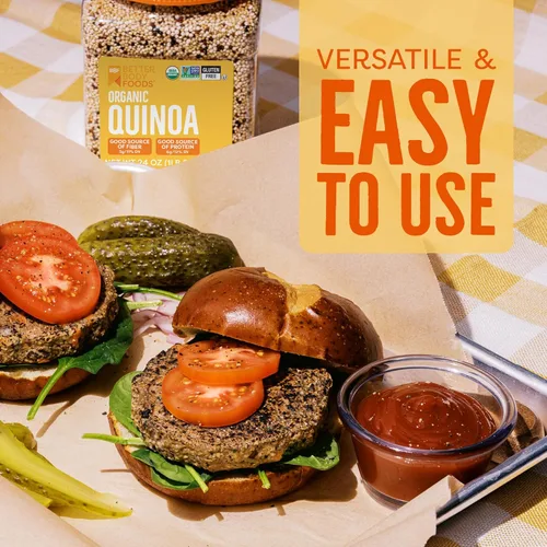 Miniatura 5 de BetterBody Foods Quinoa orgánica, vegana, sin gluten, reemplazo de arroz con bajo índice glucémico, 24 onzas
