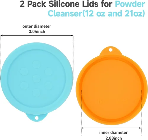Miniatura 2 de 1 Paquete de Tapas de Limpiador en Polvo de Silicona Compatibles con Bar Keepers Friend, Comet, Ajax (12 oz y 21 oz), Resistencia a la Humedad