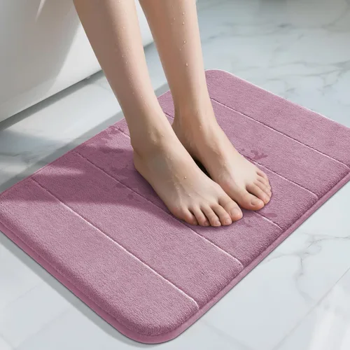 Miniatura 35 de Yimobra Tapete de baño de espuma viscoelástica, súper suave, absorbente, antideslizante, de secado rápido, lavable a máquina, tapete para bañera