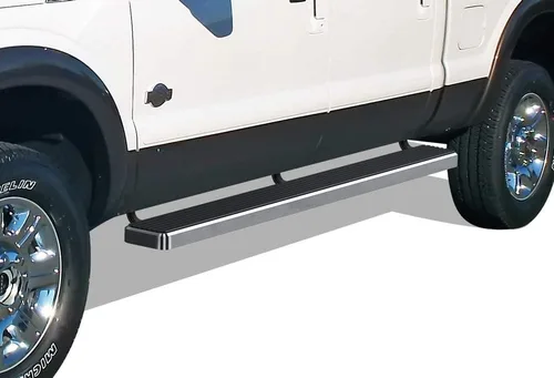 Miniatura 12 de Estribos APS 5 pulgadas negros compatibles con Ford F250 F350 Super Duty 1999-2016 cabina doble acero inoxidable (pasos laterales barras laterales)