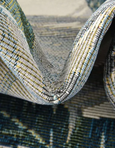 Miniatura 7 de Unique Loom Outdoor Botanical Collection - Alfombra Kula (4 pies 1 pulgada octágono multi/gris)