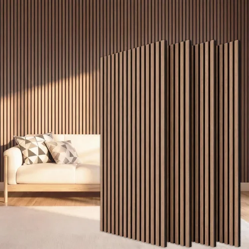 Miniatura 16 de TONOR Paneles acústicos de madera para pared con listones de madera, paquete de 2 paneles acústicos de 47.2 x 23.6 pulgadas, paneles acústicos