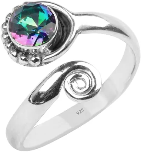Miniatura 17 de Gemstone Stone Toe Ring 925 Sterling Silver Feet Body Jewellery Handame Toe Ring Gemstone Adjustable Toering For Girls Women Gift Jewellery