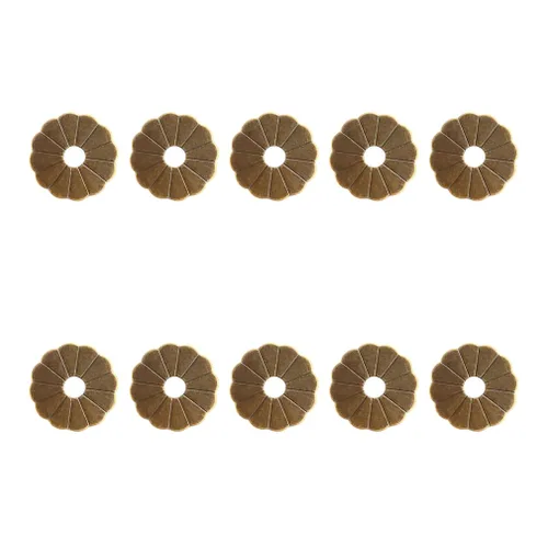 Miniatura 4 de Tiazza - 10 arandelas de placa trasera de latón, accesorios clásicos para decoración de muebles (latón, diámetro: 1 pulgada)