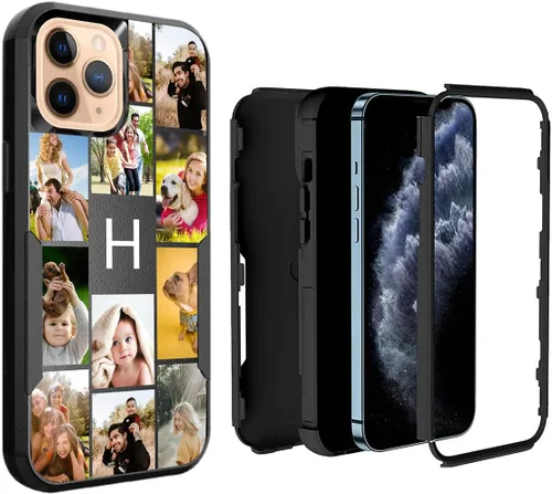 Miniatura 53 de Funda de fotos personalizada para iPhone 11 Apple Phone Plaid Collage - Imagen personalizada para hacer fotos en 3 híbridos gruesos resistentes