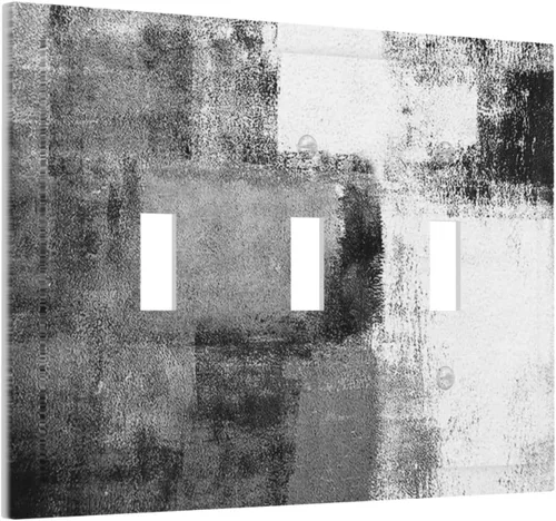 Miniatura 32 de Placa Decorativa de Pared Beige Boho de Mediados de Siglo Sol Abstracto 1-Gang Retro Años 70 Arte Geométrico Moderno con Arco Eléctrico Interruptor
