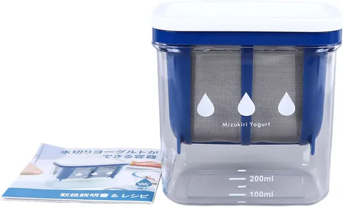 Cryfokt Filtro de yogur, filtración eficiente para hacer yogur griego grande con malla extrafina de acero inoxidable, cepa de yogur de resina para