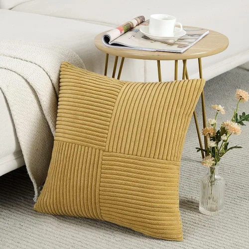 Miniatura 51 de Fancy Homi Juego de 1 funda de cojín cuadrada de color rosa rubor de 14 x 14 pulgadas para sala de estar, dormitorio, sofá cama, sofá, cama, funda