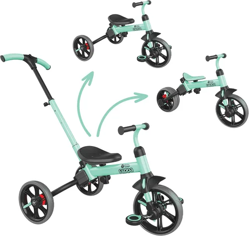 Miniatura 11 de Yvolution Y Velo Flippa - Triciclo convertible a bicicleta de balance 4 en 1 para pequeños de 2 a 5 años Rojo