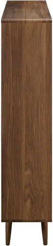 Miniatura 3 de Modway Transmit Mid-Century Offset Cube - Estantería de madera de 7 niveles en nogal