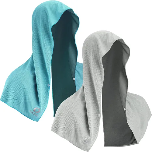 Miniatura 13 de Sukeen Toalla refrescante con capucha para hombres, toallas refrescantes para el cuello y la cara, se enfría cuando está mojado, envolturas