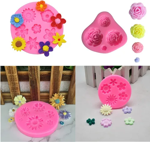 Miniatura 8 de FIRETREESILVERFLOWER Molde de silicona para fondant de flores y mariposas, para decoración de pasteles, dulce de chocolate, arcilla polimérica