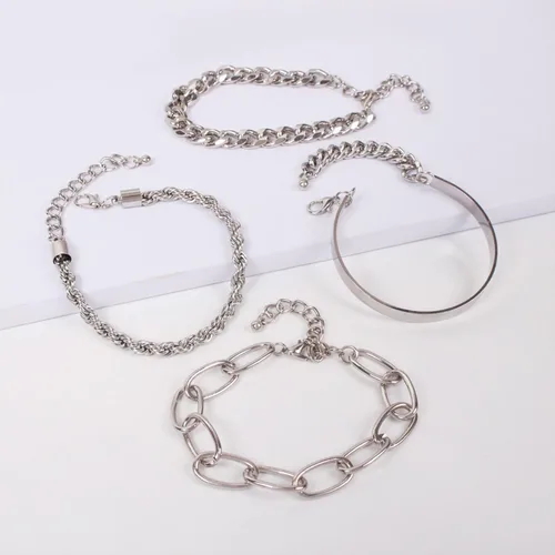 Miniatura 169 de Long tiantian Pulsera de oro gruesa para mujer, pulseras de oro delicadas, pulseras para mujer, pulseras apilables de eslabones de cadena