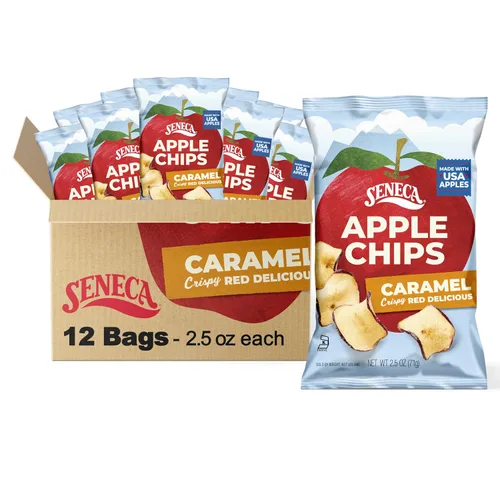 Miniatura 16 de Seneca Chips de manzana de caramelo Hecho de manzanas frescas 100% manzanas rojas deliciosas Huertos de Yakima Valley Perfección de manzana