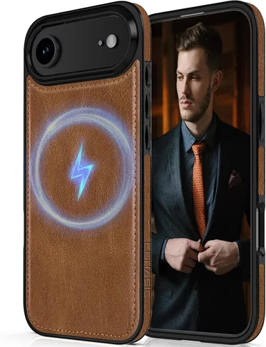 Miniatura 14 de LOHASIC Funda diseñada para iPhone 14 Pro, elegante cubierta trasera magnética de cuero de negocios, a prueba de golpes, compatible con fundas Negro