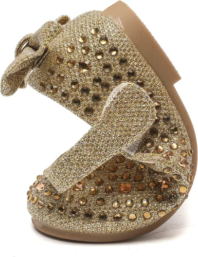 Miniatura 6 de kkdom Zapatos de vestir para niña Mary Jane Ballet Flats Bow Flower Girl Boda Fiesta Bailarina Zapatos planos para niñoniño pequeño niño grande