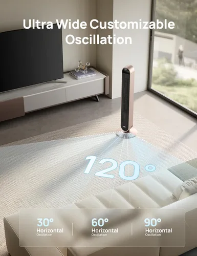 Miniatura 4 de Ventilador de torre inteligente Dreo con control de voz, ventilador oscilante de 120° compatible con Alexa/Google/App/control remoto, 42 pulgadas