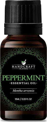 Handcraft Blends - Aceite esencial de menta hierbabuena 100 % puro y natural, aceite de calidad para difusor y aromaterapia, 0.33 onzas líquidas