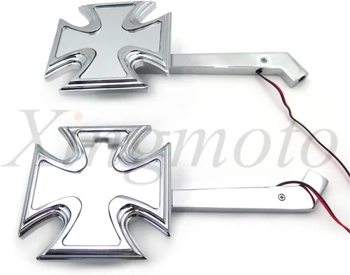 NBX- MT204+TTT004- Retrovisor LED de señal de giro de la motocicleta Espejos cruzados malteses compatibles con Suzuki GSXR 600 700