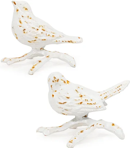 Miniatura 8 de Sungmor Juego de 2 figuras de hierro fundido de elefante y unicornio - Esculturas rústicas en negro para estante, escritorio o entrada - Estatuas
