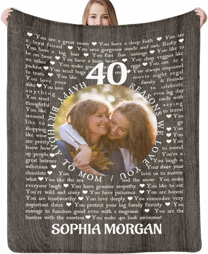 Miniatura 34 de Manta personalizada con imagen hecha en Estados Unidos, mantas personalizadas con fotos, nombres, manta suave personalizada con imagen personalizada