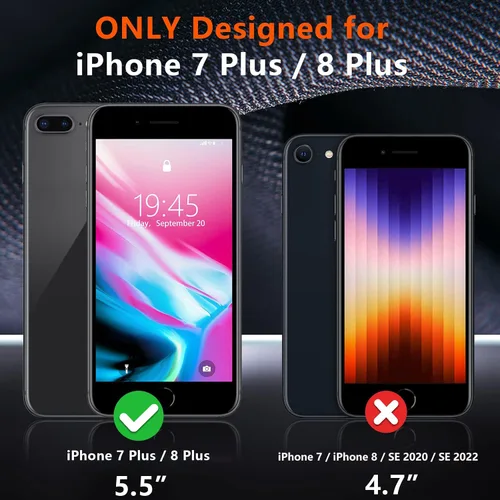 Miniatura 2 de SPIDERCASE para iPhone 7/8 Plus, [protección contra caídas de 10 pies de grado militar] [antideslizante]