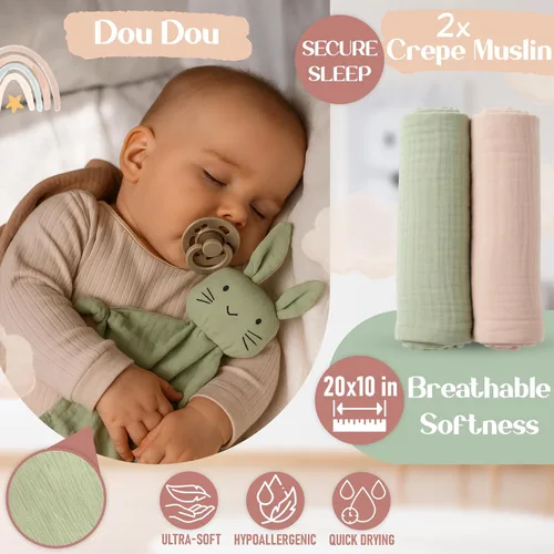 Miniatura 7 de Cesta de regalo para bebé de 22 piezas con elegante caja magnética de recuerdo, juego de regalo para bebé recién nacido para niño y niña, regalos