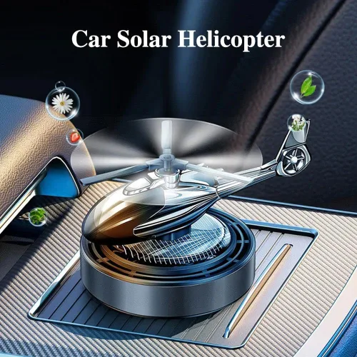 Miniatura 2 de Ambientador de aire para automóvil con energía solar, difusor de aromaterapia giratorio con energía de helicóptero, fragancia duradera, perfume, Rojo