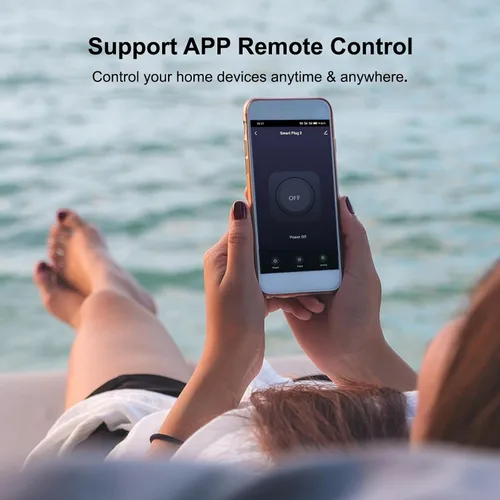 Miniatura 4 de Enchufe inteligente, enchufes WiFi funcionan con Alexa y Google Assistant, toma inteligente con temporizador y controlador de grupo, salida WiFi