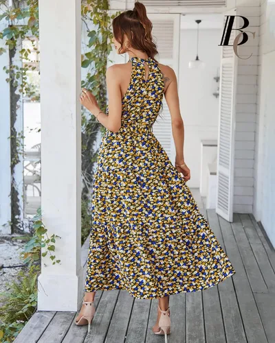 Miniatura 4 de BebreezChic Women Dresses 2022 Boho Floral Flowy Ruffled Dresses