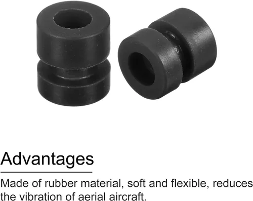 Miniatura 4 de MECCANIXITY RC Bolas de Goma Anti Vibración para Controlador de Vuelo RC F4 F7 M3x6.6mm (Negro), Paquete de 12