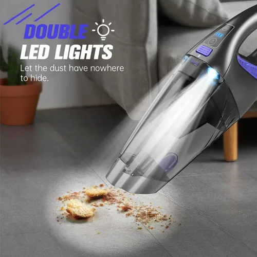 Miniatura 3 de IMINSO Aspiradora de mano inalámbrica para automóvil, 9000 PA, aspiradora de mano recargable inalámbrica con LED, ligera, aspiradora de mano