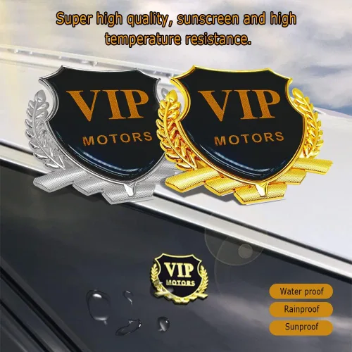 Miniatura 4 de Adhesivo de metal VIP 3D para automóvil, decoración de emblema de automóvil, decoración de automóvil, calcomanías de insignia VIP para automóviles