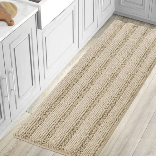 Miniatura 162 de H.VERSAILTEX - Alfombras de baño, juego de 2 piezas, alfombra de contorno para baño, juego de alfombras para inodoro, alfombra antideslizante