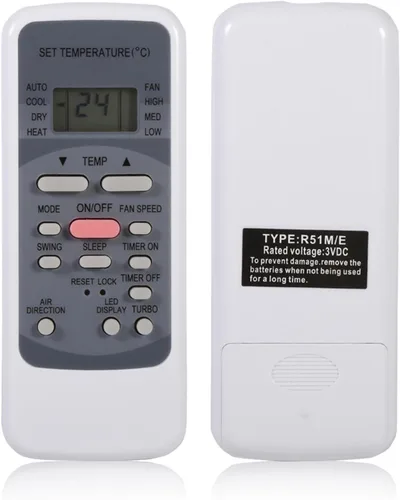 R51M/E Control remoto de repuesto para aire acondicionado, control remoto de aire acondicionado compatible con R51 Series R51/E R51/CE R51M/CE