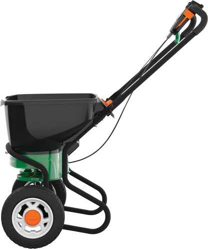 Miniatura 9 de Scotts Esparcidor Elite para semillas de césped, malezas y fertilizante, sal y derretimiento de hielo, esparcidor de empuje duradero con capacidad